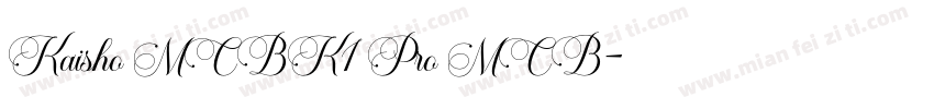 Kaisho MCBK1 Pro MCB字体转换
